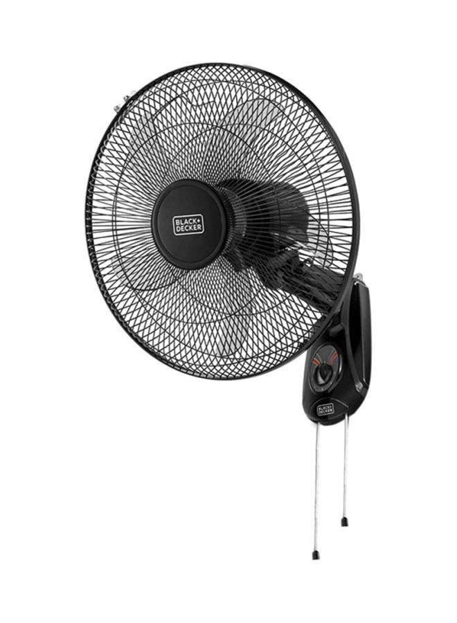 Compare Black+Decker 55 W 16 Inch 3 Speed Wall Fan, 55 W FW1620B5 Black at KSA Price