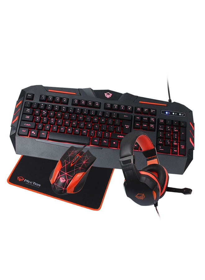 Compare Wired Keyboard And Mouse Gaming Combo With Headphone And Mouse Pad at KSA Price