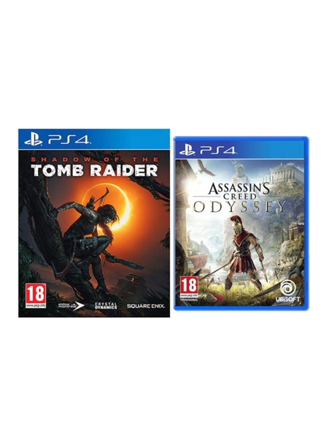 Compare Shadow Of the Tomb Raider + Assassins Creed: Odyssey Intl Version  PlayStation 4 PS4 at KSA Price
