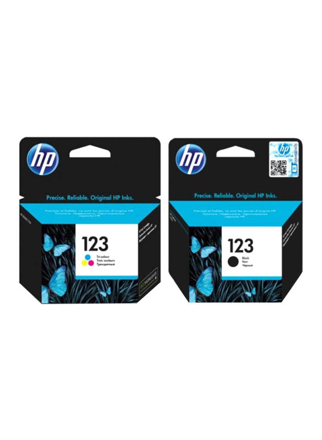 Compare Pack of 2 HP 123 Original Ink Cartridge Set Black & Tri Colour at KSA Price