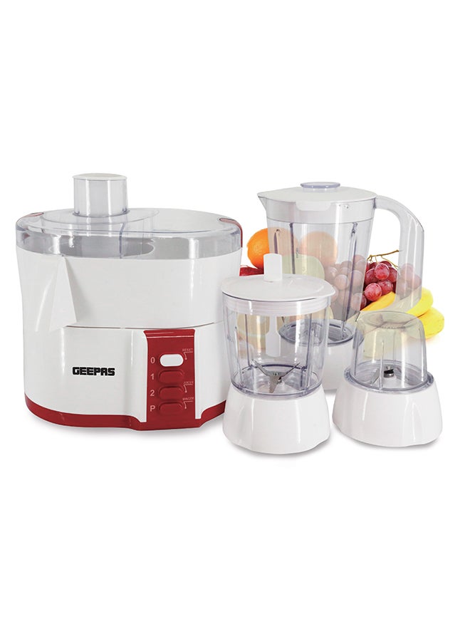 Compare 4in1 Food Processor, 2 Speed with Pulse Control, Powerful Motor, Safety Interlock, Circular Feed Tube, Stainless Steel Filter and Blade, Multipurpose, Stainless Steel Blades 600 W GSB9890 White at KSA Price