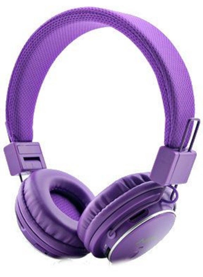 Compare Bluetooth Wireless OnEar Headphone With Microphone Purple at KSA Price