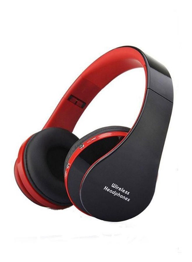 Foldable Bluetooth Wireless On-Ear Headphone Black/Red