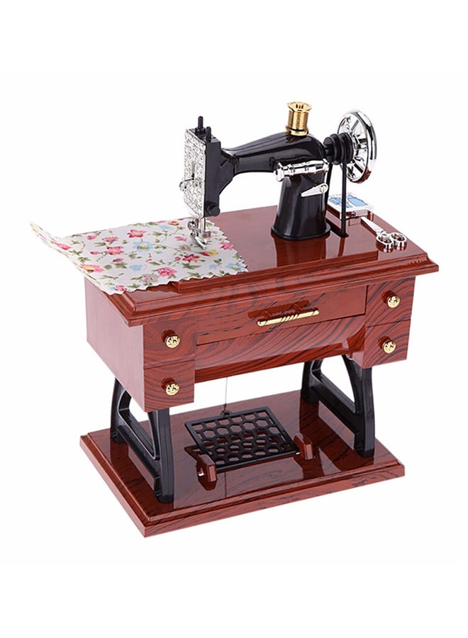 Vintage Mini Sewing Machine Music Box Multicolour…
