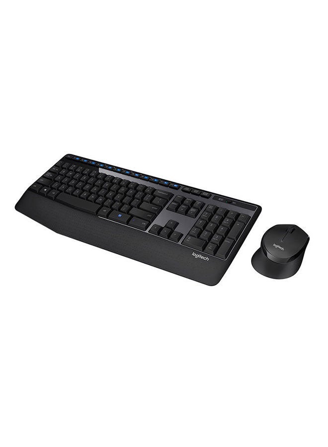 Compare MK345 Wireless Keyboard and Mouse Combo – FullSize QWERTY Keyboard with Palm Rest, RightHanded Optical Mouse, 2.4GHz Wireless USB Receiver, SpillResistant, 1000 DPI, Long Battery Life, Compatible with Windows, macOS, ChromeOS Black at KSA Price