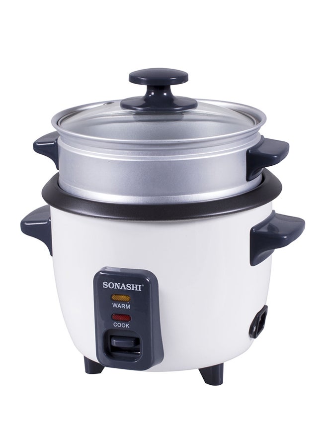 Compare 1.8L Rice Cooker with Steamer  Metal Housing with Tempered Glass Lid | NonStick Coating & Automatic Shut Off | Featured with Cool Touch Body and Keep Warm Function 1.8 L 700 W SRC318B BlackWhite at KSA Price