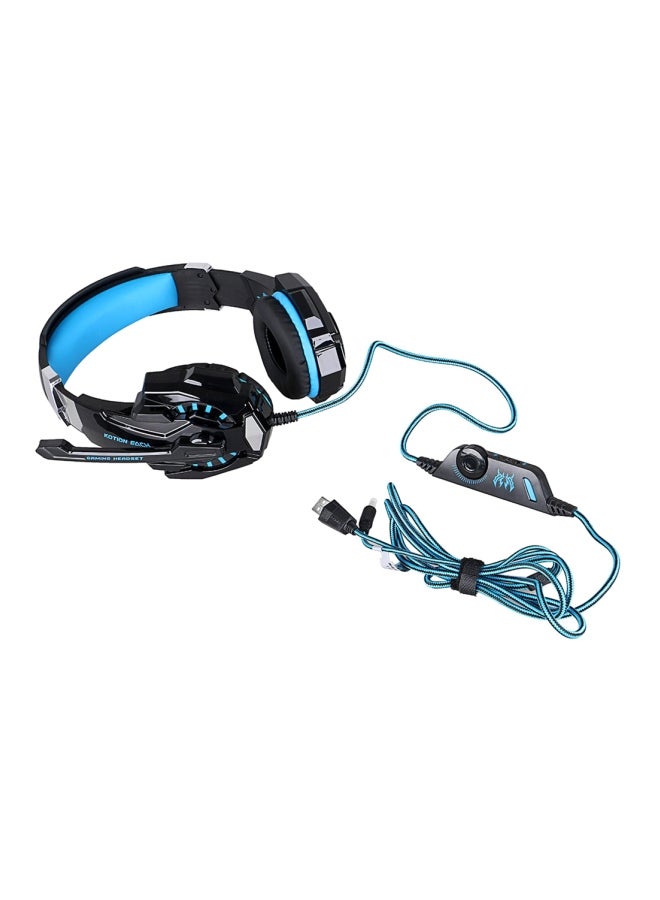LED Over-Ear Gaming Headset With Mic - Wired