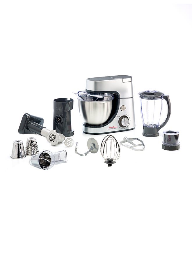 Compare Kitchen Machine | Masterchef Gourmet Kitchen Machine | Silver | Stainless SteelPlastic | 2 Years Warranty 1100 W QA513D27 BlackSilver at KSA Price