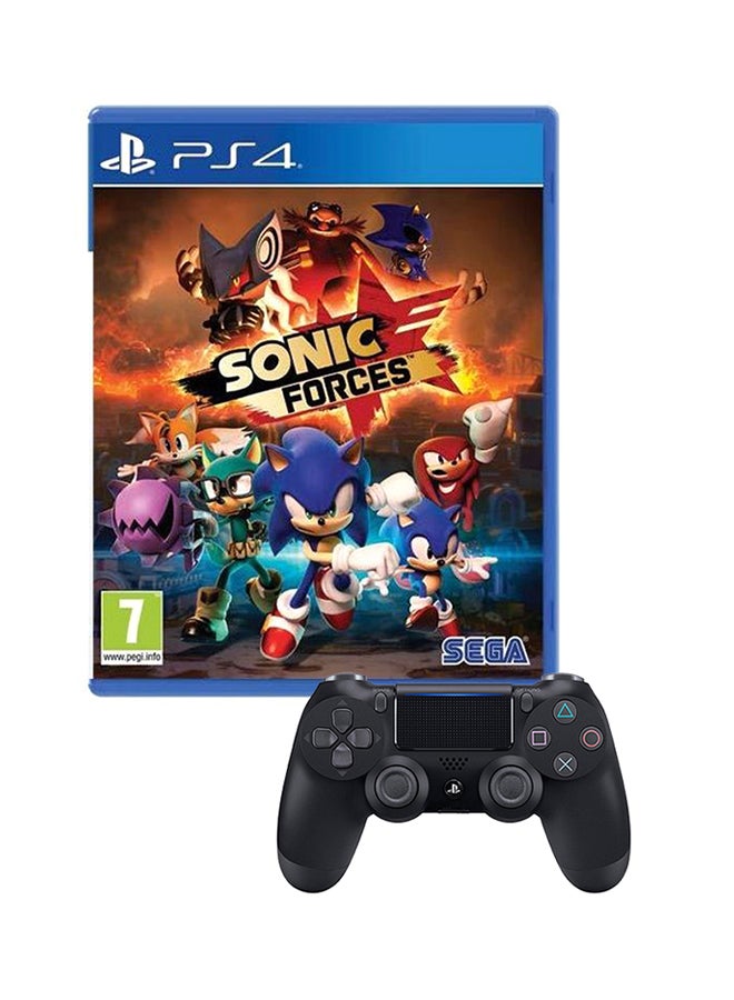 Compare Sonic Forces  Platform  PlayStation 4 PS4 With DUALSHOCK 4 Wireless Controller  arcade_platform  playstation_4_ps4 at KSA Price