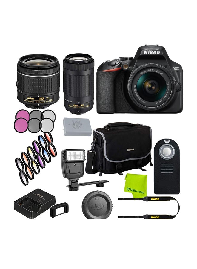 Compare D3500 DSLR Camera With 1855mm75300mm VR Lens And Accessories Bundle at KSA Price