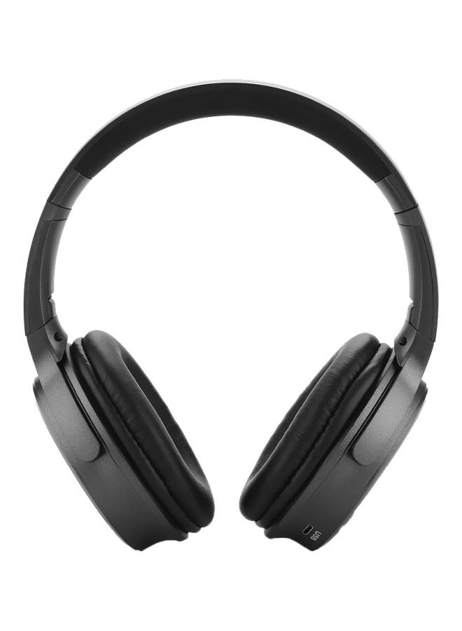 Bluetooth Foldable On-Ear Headphones With Mic Black