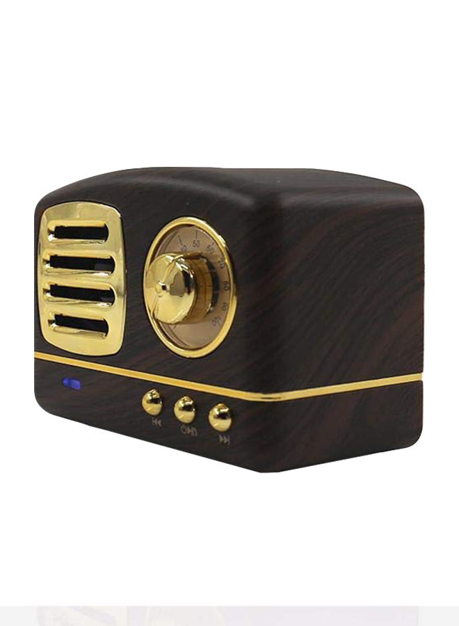 Compare Classic Retro Portable Bluetooth Speaker BrownGold at KSA Price