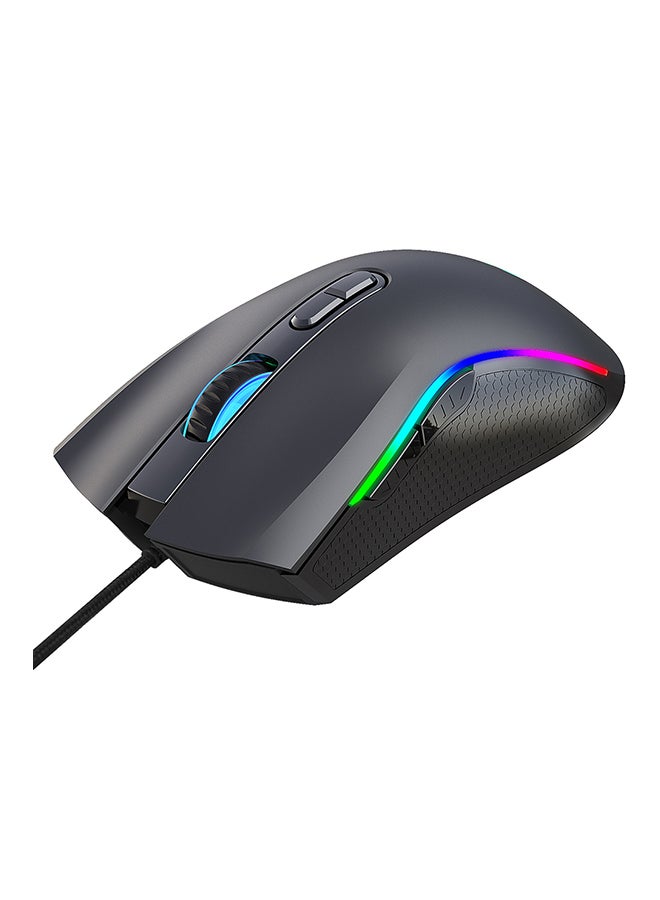 Compare A869 Six Adjustable DPI Macro RGB Gaming Mouse Black at KSA Price