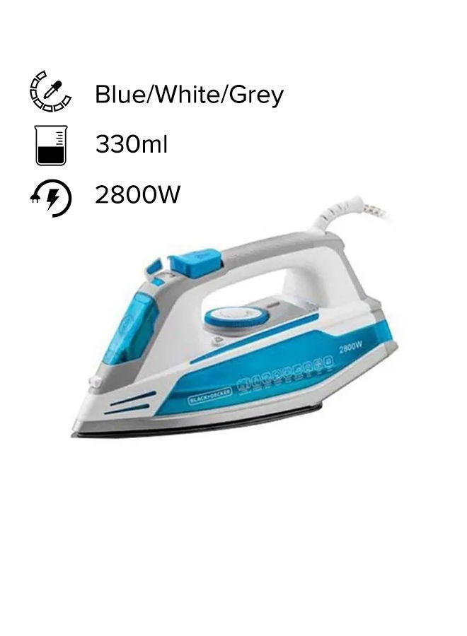 Compare Steam Iron 330 ml 2800 W X2800B5 BlueWhiteGrey at KSA Price