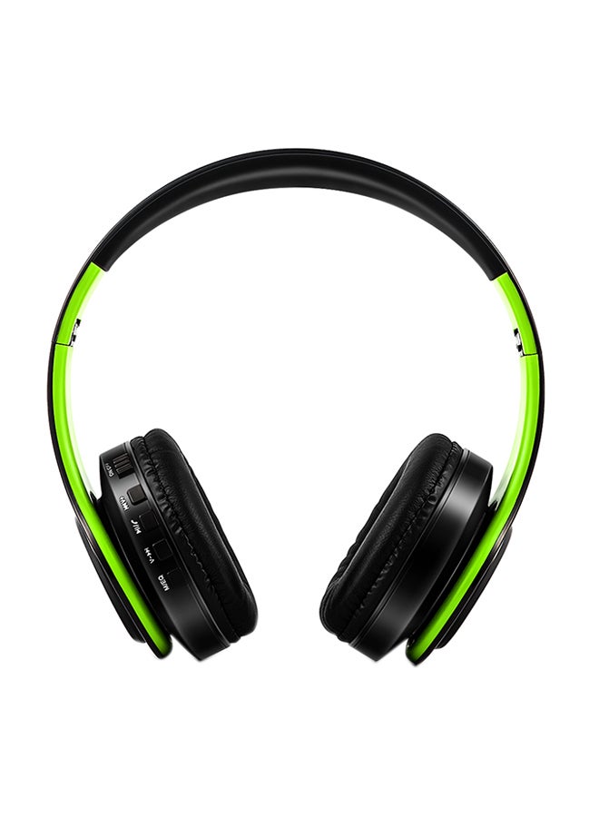Compare Bluetooth Wireless OnEar Stereo Headphones With Mic BlackGreen at KSA Price