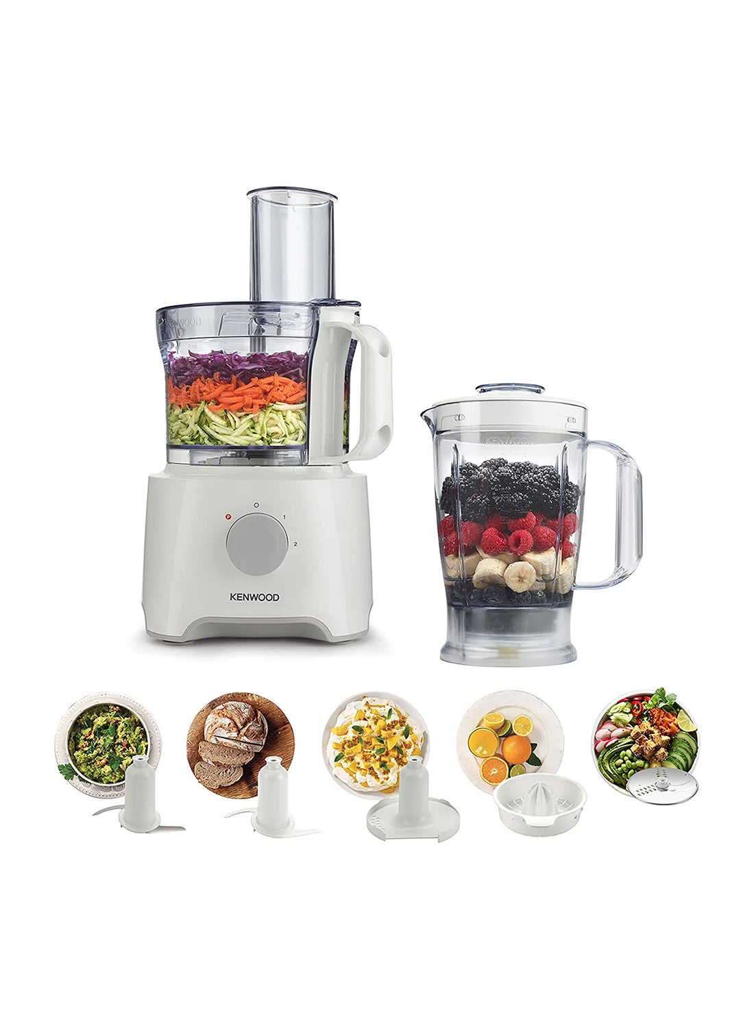 Food Processor Multi-Functional With Reversible Stainless…