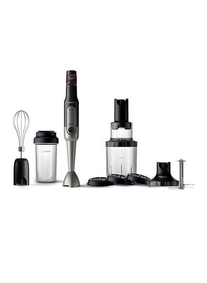 Compare Metal Bar Handblender  ProMix Technology, Speed Touch Technology, Including Onthego tumbler + XL Chopper + Whisk + Spiralizer, HR265791 SilverBlack at KSA Price