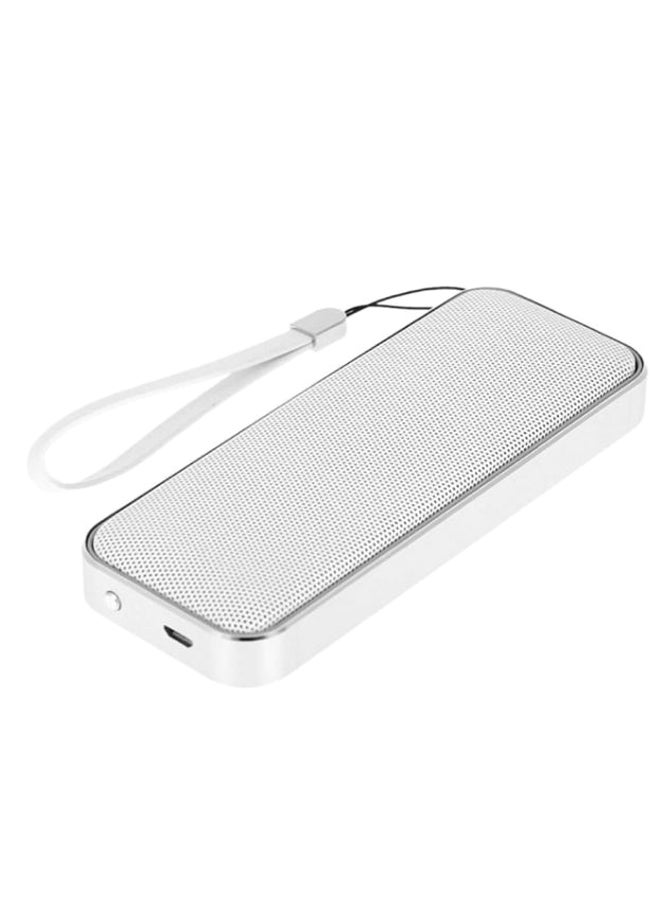 Compare Ultra Slim Rectangular Bluetooth Speaker WhiteSilver at KSA Price