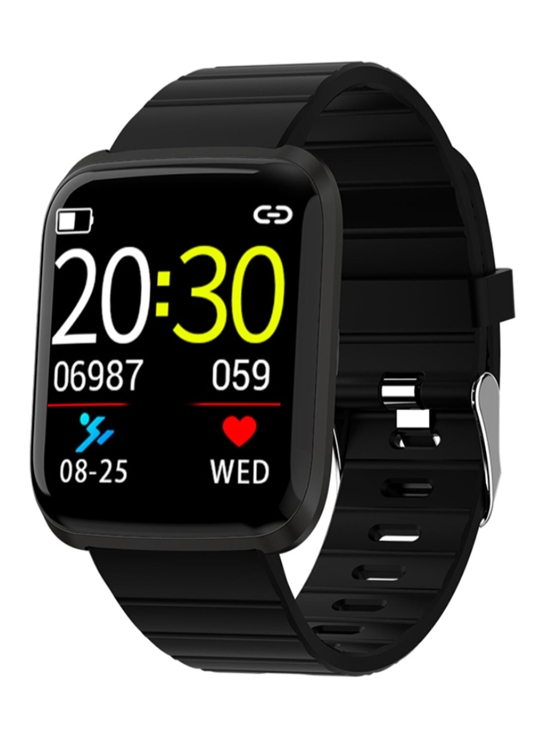Compare Sport Fitness Tracker Heart Rate Monitor Smartwatch Black at KSA Price