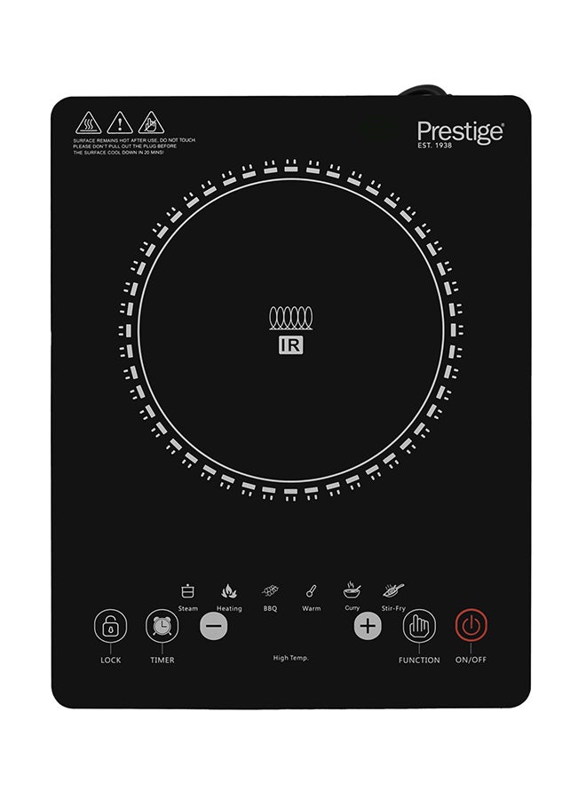 Compare Single Infrared Cooking Plate for Cooking | Portable Electric Hob with Temperature Control & Crystallite Glass Plates | Easy to Clean 2000 W PR7505 BlackRed at KSA Price