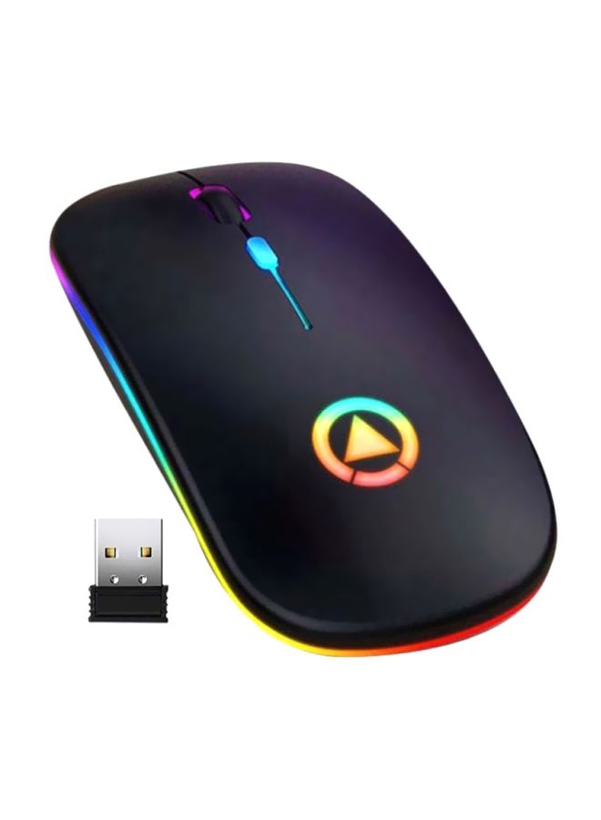 Compare Wireless Rechargeable Gaming Mouse With USB Receiver BlackYellowBlue at KSA Price