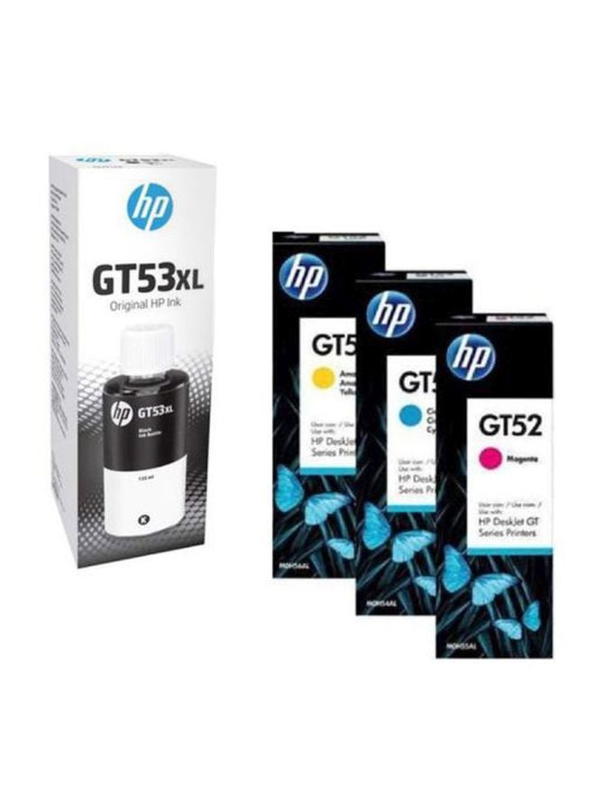 Pack Of 4 High Yield Toner Ink Bottle Multicolour