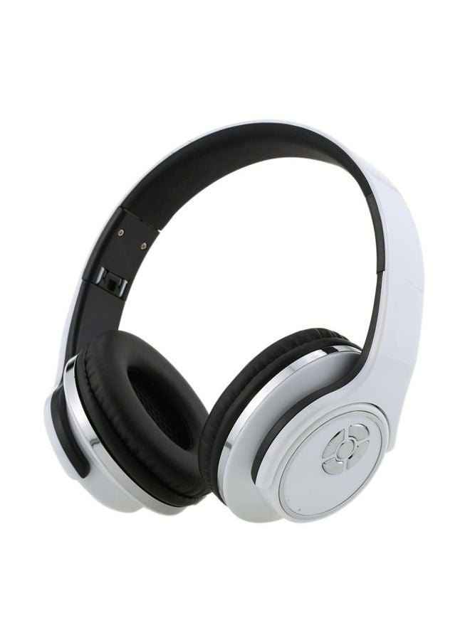 Bluetooth On-Ear Stereo Headphones With Mic White/Black