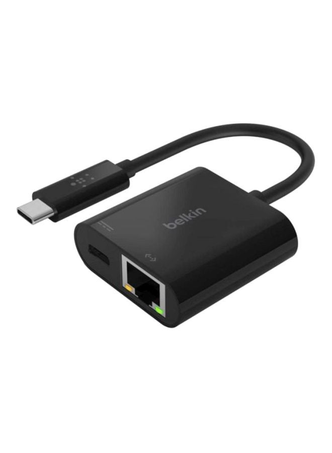Belkin USB-C to Ethernet Adapter + Charge (60W…