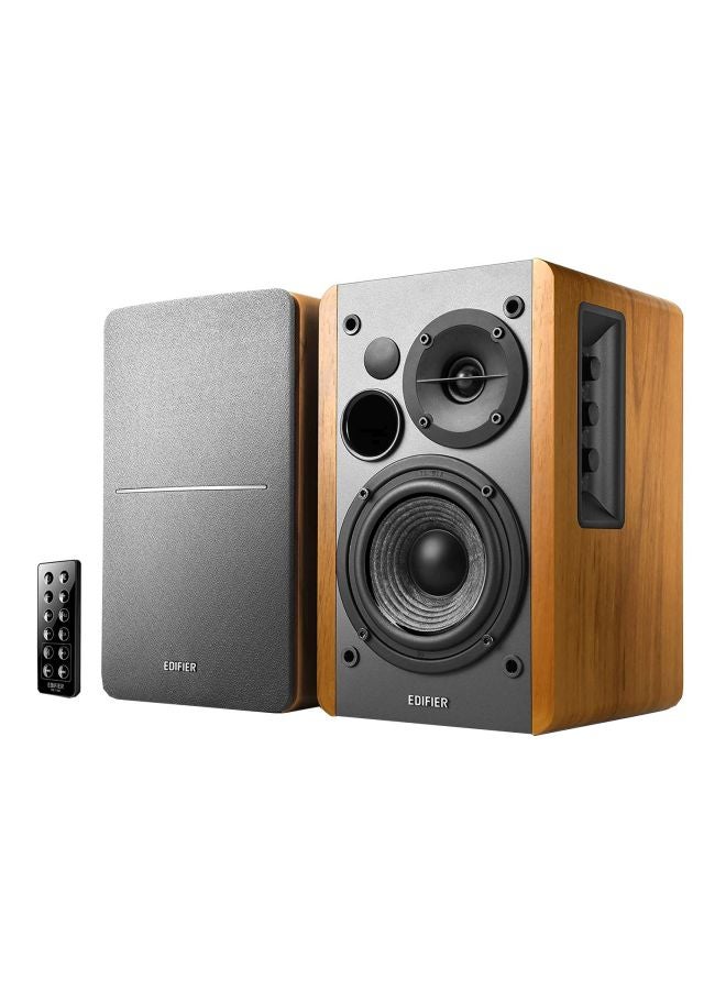Compare R1280DB Powered Bluetooth Bookshelf Speakers  Optical Input  Wireless Studio Monitors  4 Inch Near Field Speaker  42w RMS R1280DB BrownBlack at KSA Price