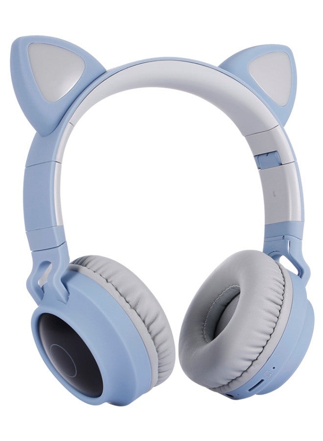 Compare Bluetooth Wireless Cat Ears Headphones BlueGreyBlack at KSA Price