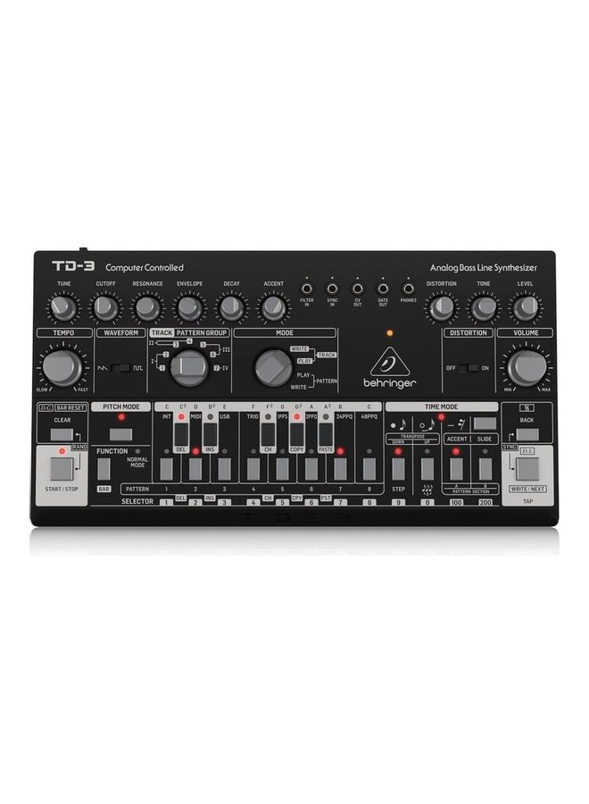 Compare Analog Bass Line Synthesizer TD3BK Black at KSA Price