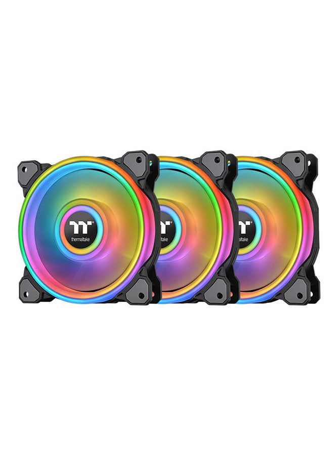 Compare Riing Quad 12 RGB Radiator Fan 3Pack, 120mm PWM High Static Pressure Cooling Fans with 4 Independent LED Rings 54 LEDs, 5001500 RPM, 40.9 CFM, AntiVibration Pads, TT Premium Edition, Compatible with TT RGB PLUS & at KSA Price