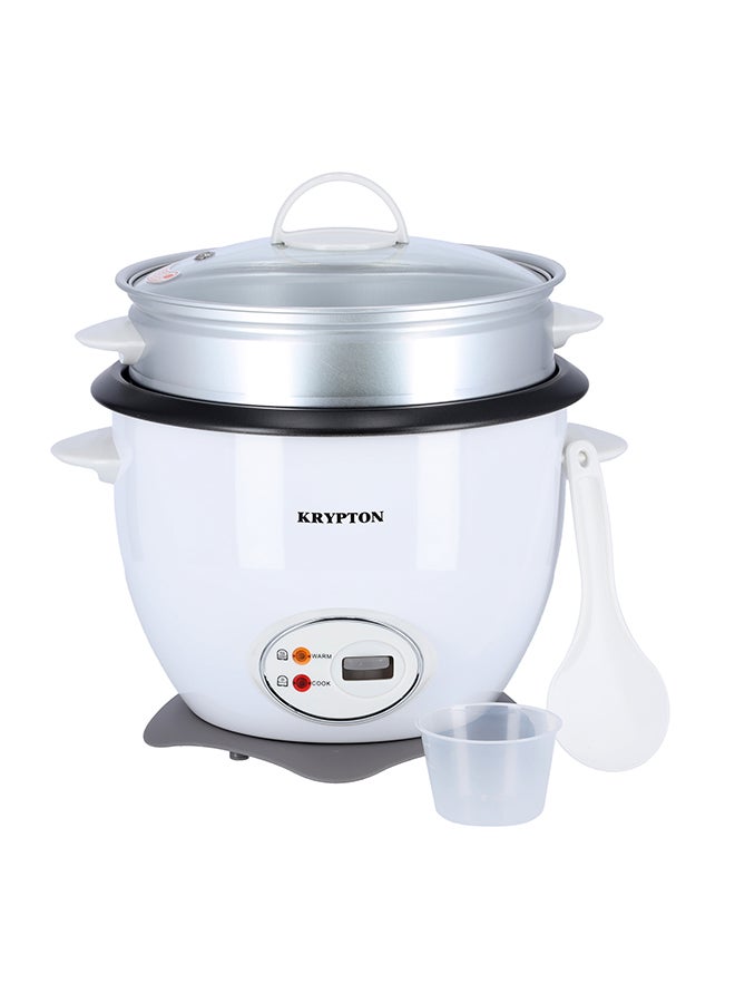 Compare 1.8L Rice Cooker with Steamer, 700W | NonStick Inner Pot, CookSteamWarm Functions, Easy to Clean, Includes Measuring Cup & Spatula 1.8 L 700 W KNRC5283 WhiteGreyBlack at KSA Price