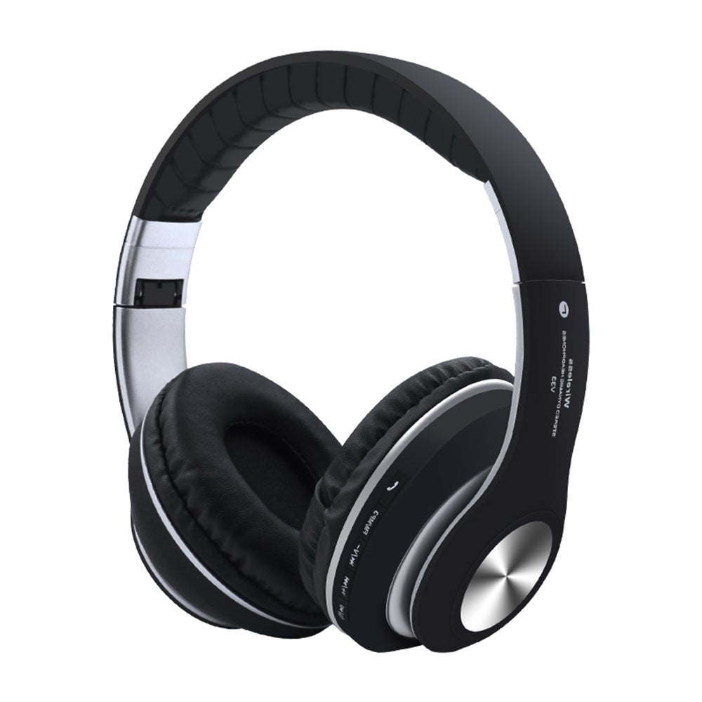 Compare Portable Foldable Bass Bluetooth On Ear Headphone Black at KSA Price