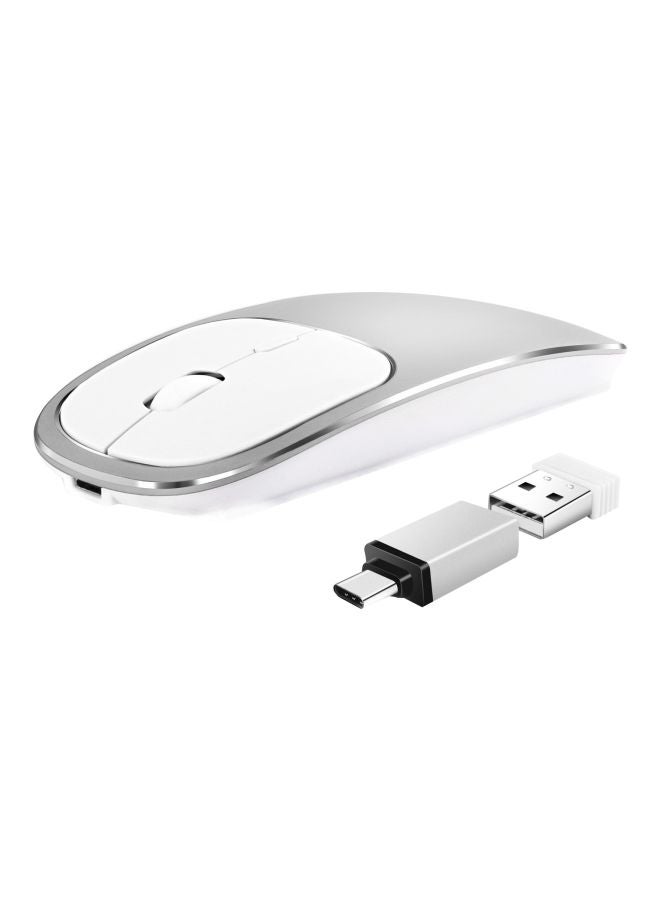 Rechargeable Wireless Optical Mouse Silver/White