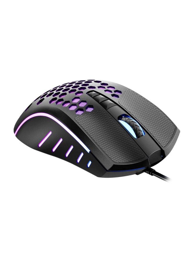 Honeycomb Wired RGB Gaming Mouse Black/Purple