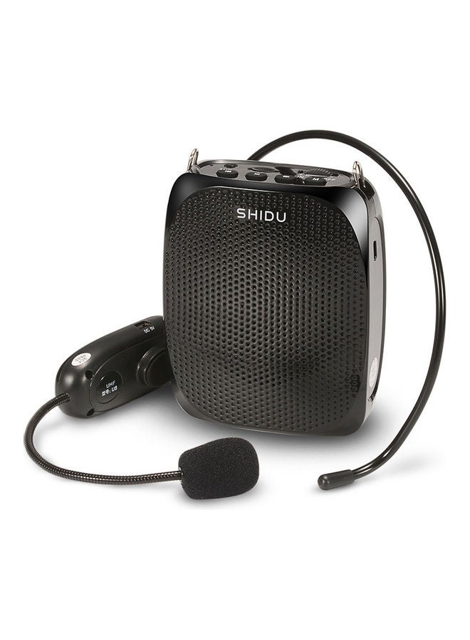 Compare SHIDU 10 Watts UHF Wireless Voice Amplifier with Comfortable Headset Waist Neck Band and Belt Clip for Teachers,Tour Guides,Training,Meeting Support Recording TF Card?MP3 Format Audio and U diskBlack at KSA Price
