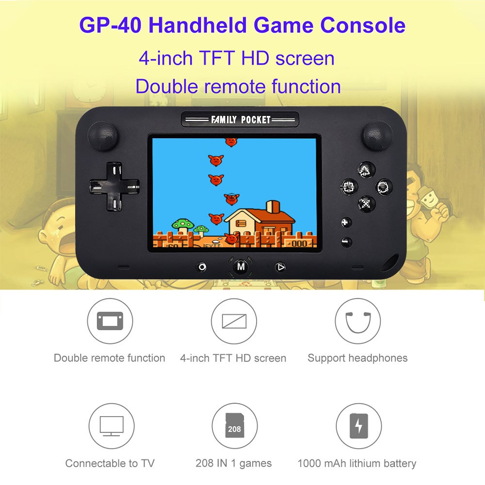 GP40 Nostalgic 4.0 Inch TFT HD Screen Built-in…