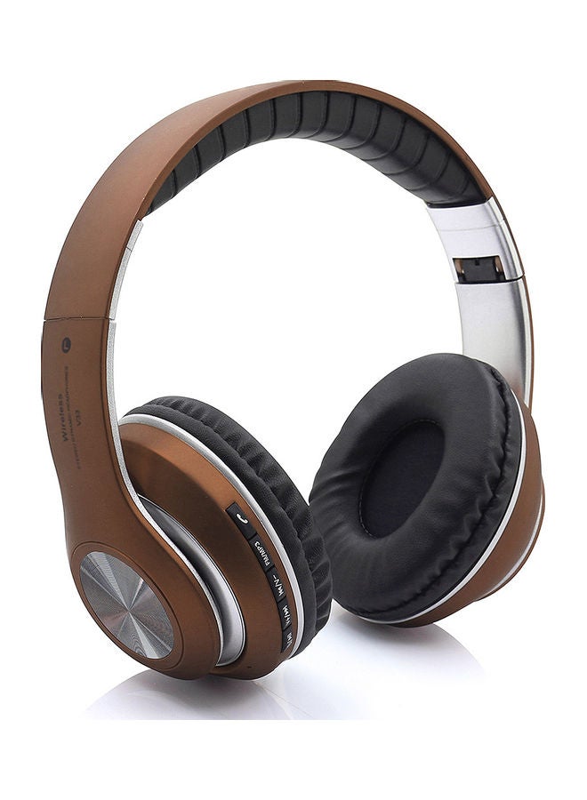 Compare Wireless OnEar Headphones With Mic Brown at KSA Price