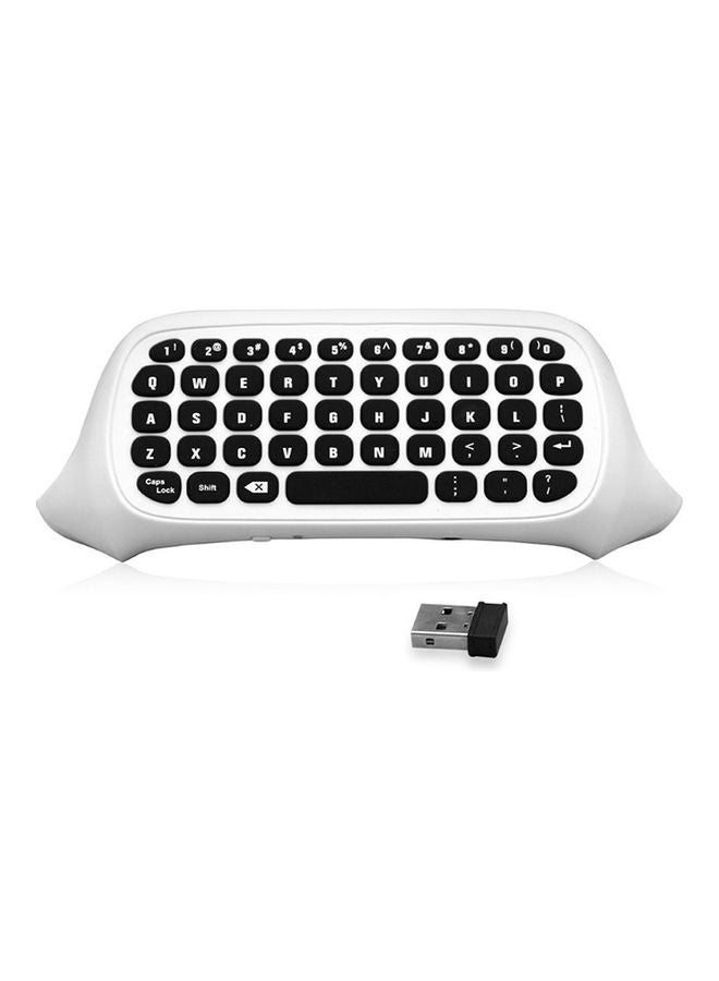 Compare 2.4G Wireless Mini Chatpad Keyboard with 3.5mm Audio Jack Chat Message Keypad Replacement for XBox OneSlimElit Controller White at KSA Price