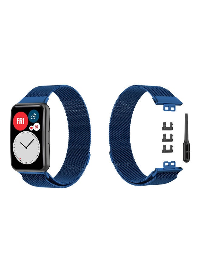 Compare Milanese Replacement Band For Huawei Watch Fit Blue at KSA Price
