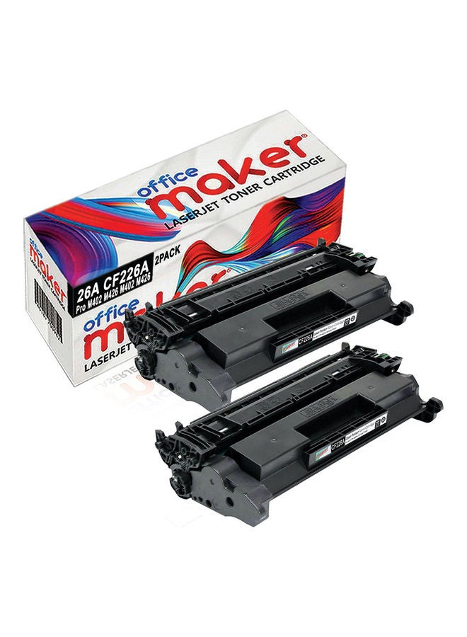 Compare 2 Piece 26A Toner for HP Laserjet Pro M402nM402dnM402dwM402dMFP M426fdwM426fdn Black at KSA Price