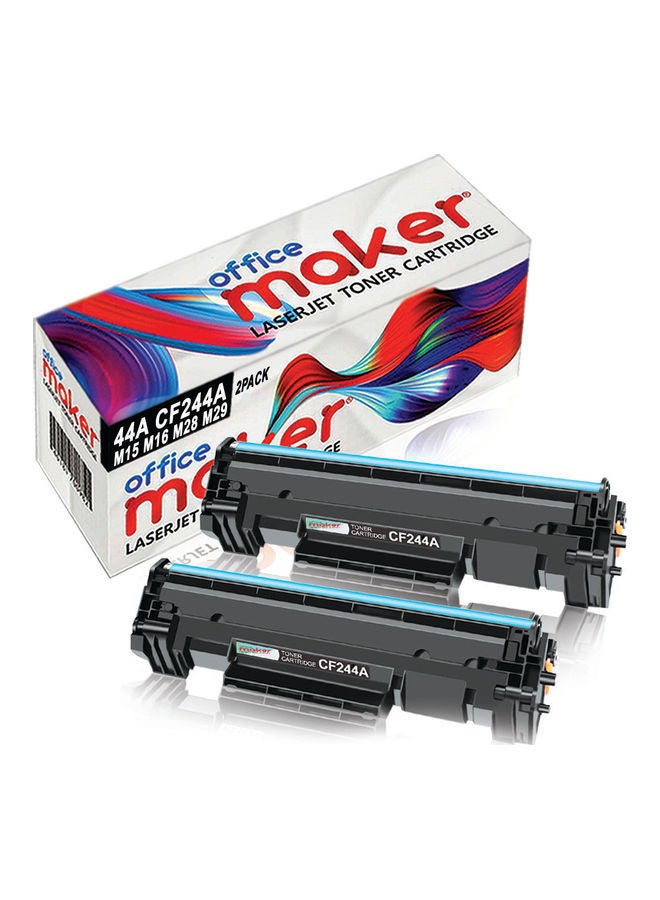 Compare 2Pack 44A CF244A Laserjet Toner Cartridge for HP Printer Black at KSA Price