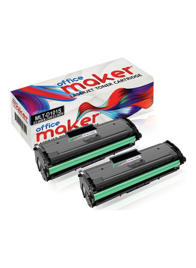 Compare 2Pack MLTD101S Laserjet Toner Cartridge for Samsung Printer Black at KSA Price