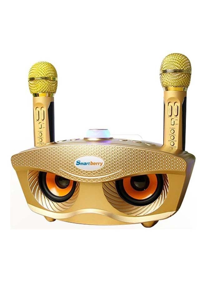 Compare Portable Bluetooth Speaker With Dual Microphone Gold at KSA Price