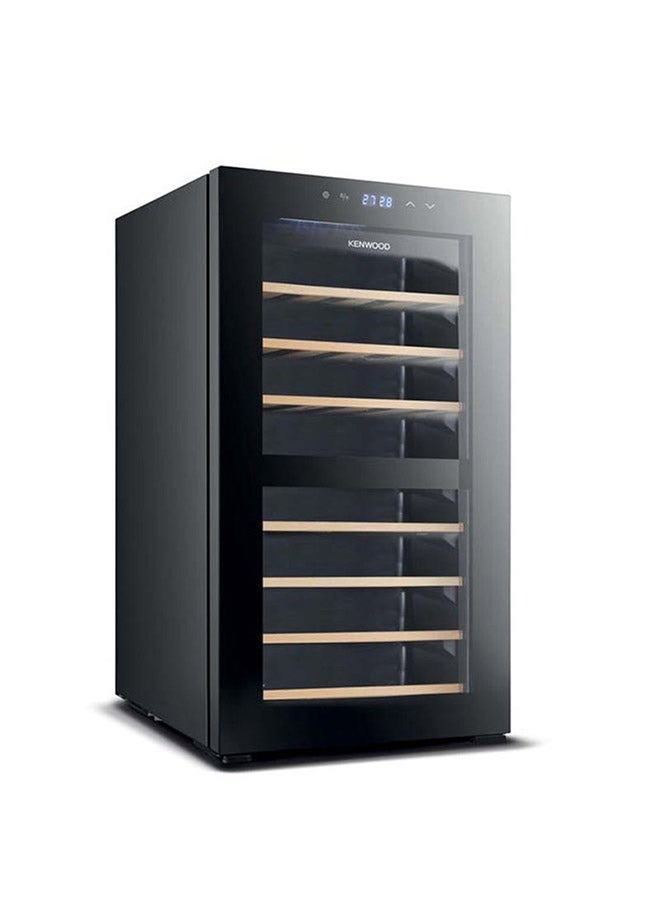 Compare Beverage Cooler 43 Bottles Wine Cooler With Dual Temperature Zone, Double Glass Door, Blue Light, Smart Temperature Control 43 L 85 W BCW43.000BK Black at KSA Price