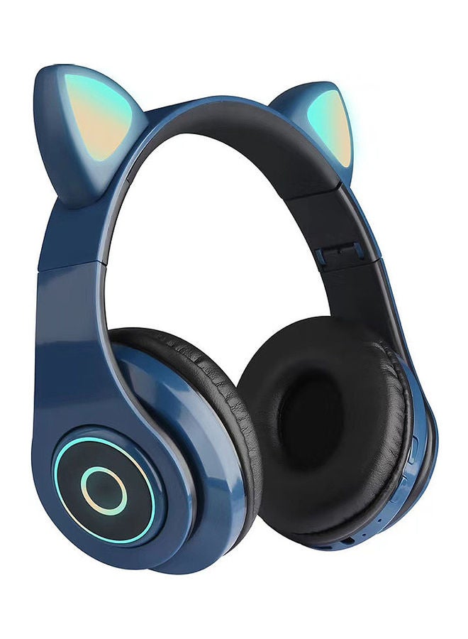 Cat Design On-Ear Bluetooth Headphones With Mic…