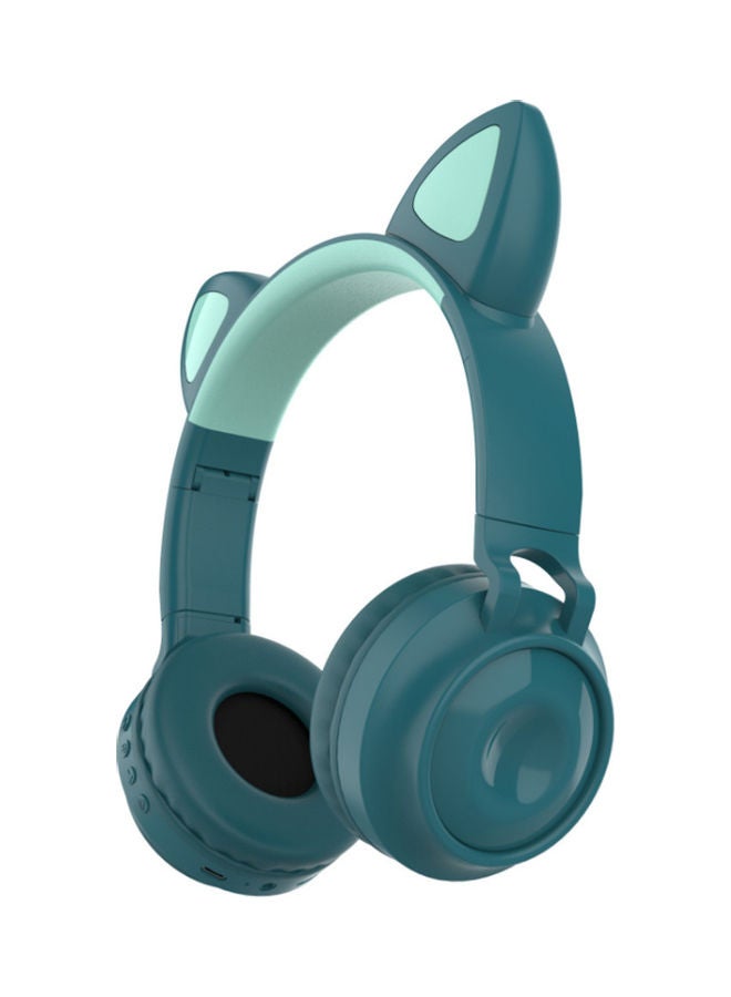 Cat Design On-Ear Bluetooth Headphones With Mic…