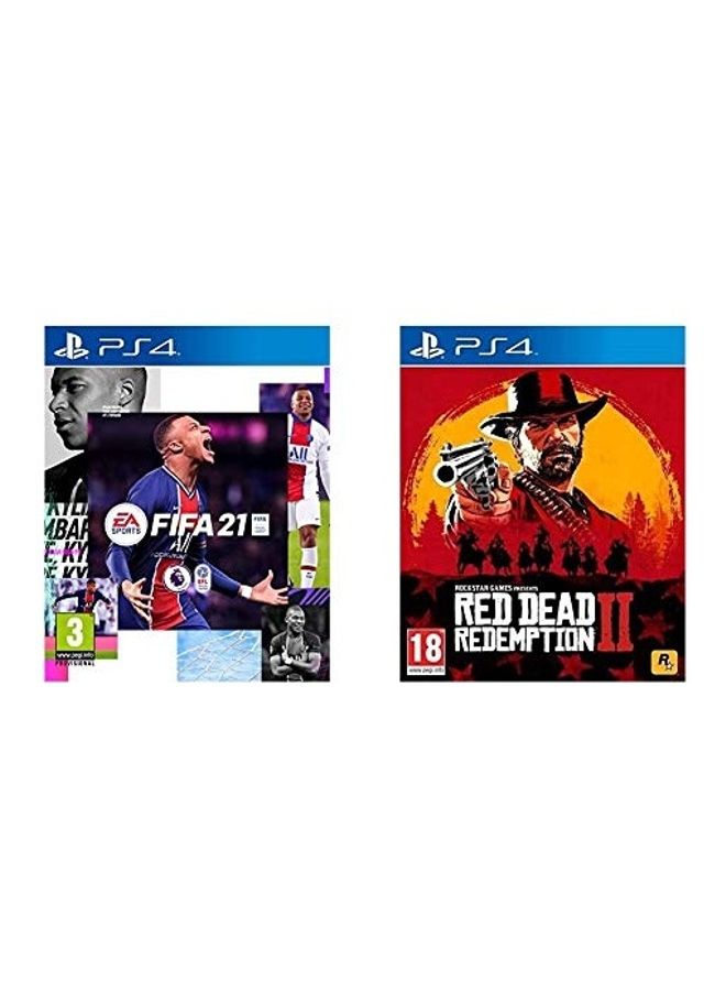 Compare FIFA 21 Standard Edition + Red Dead Redemption II  playstation_4_ps4 at KSA Price