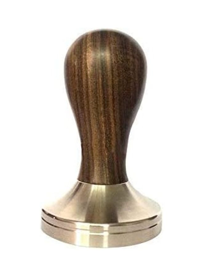 Compare 58mm Coffee Tamper with Wooden Handle SilverDark Brown at KSA Price
